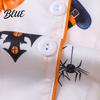 Ghost And Pumpkin Print Pajamas Women's Short Sleeve Pajama Set Two Piece Button Down Stylish Top Shorts Pjs Lounge Halloween Sleepwear Outfits