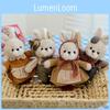 Love Bunny Plush Toy For Girls Birthday Gift Keychain Backpack Accessory