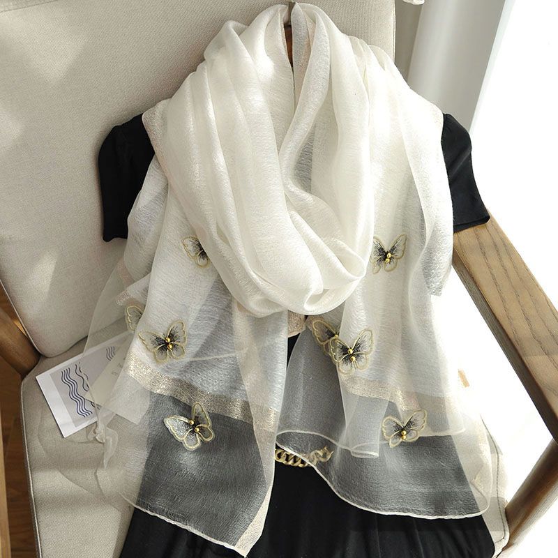 

Роскошный брендовый женский шарф, модные шелковые шарфы с принтом, летние шали и накидки, мягкая женская бандана из пашмины, платок, хиджаб