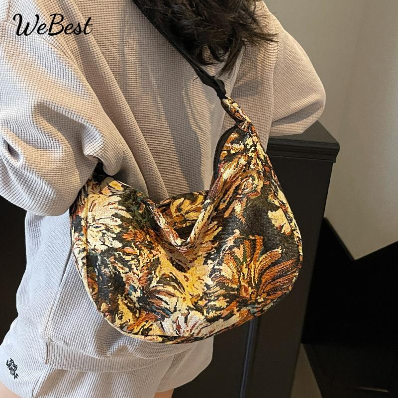 

Large Capacity Canvas Tote Bag for Students зелений