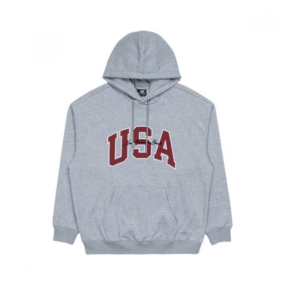 

New Balance Uni Usa Классическая толстовка с капюшоном T shirT Nbn0f11113 Ac S(90)