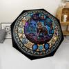 Cat Kingdom Mandala pattern umbrella, portable and foldable design, 8 ribs, a casual accessory for Halloween, Christmas, and birthday gifts.
