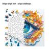 HOOLOOG Ocean Eyes Wooden Irregular Jigsaw Puzzle & Money Box Toy