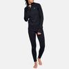 Under Armour Half-Zip Solid Color Sports Stand Collar Hoodie Women Hoodies Black 1343319-001