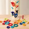 Infant And Toddler Educational Toy Colorful Sorting Rainbow Tree Macaron-Shaped Shape Recognition Wooden Toy For Home Decoration