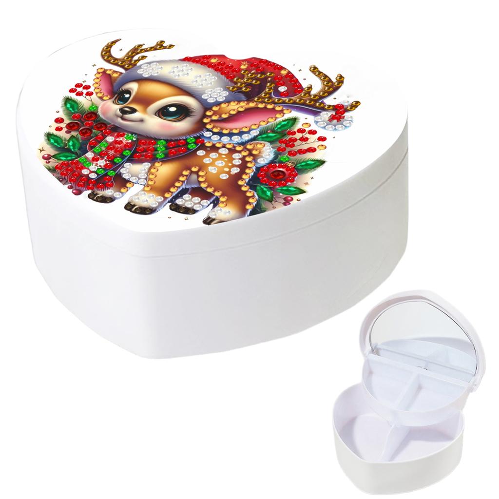 DIY Diamond Painting Rhinestones Decorative Storage Box Partial Drill Crystal Mosaic Storage Container for Desktop Diamond Art