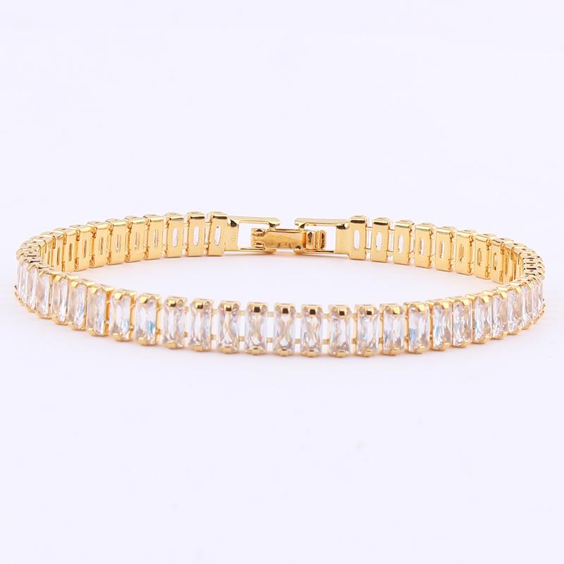 Iced Out Zircon Tennis Bracelet For Women Luxury Shiny Crystal Bracelets Hand Chain Hippie Trendy Accessories Jewelry Gifts