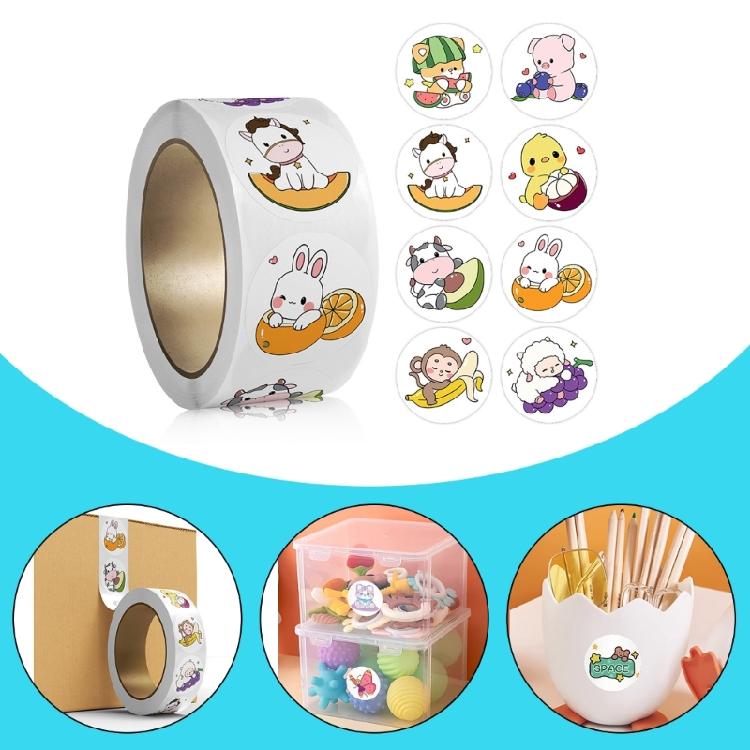 500 Pcs/Roll Rewards Stickers for Kids Cartoon Insect Stickers Animal Stickers Water Bottle Sticker