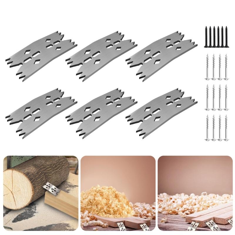 6pcs Slab Clamping Dogs for Woodworking Tools Pinch Dogs Router Sled Flattening Slabs and Benches Dog Hold Down Clamps