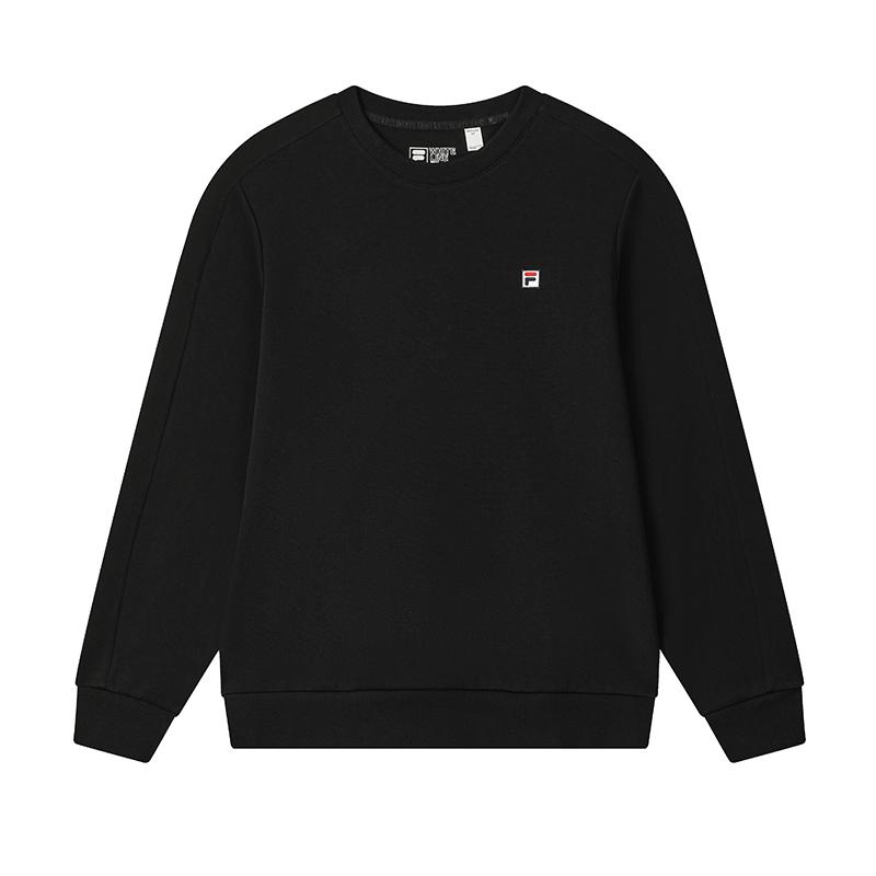 FILA WHITE Sweatshirts Men s Jet Black Crew Neck Moderate F51M533201F-BK 175/96A/L
