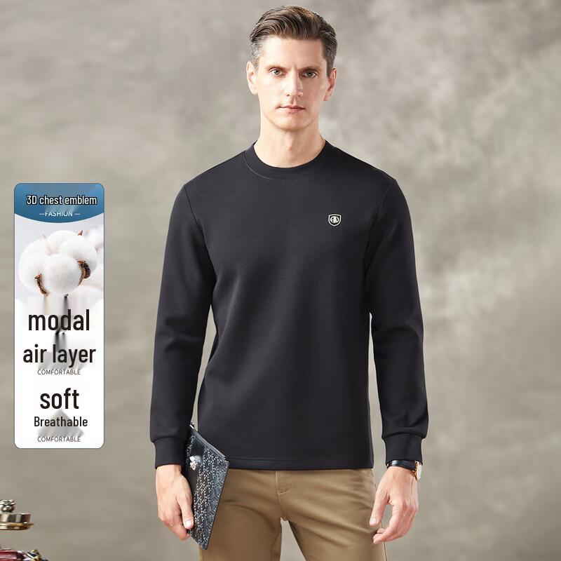

Men s Modal Blend Long-Sleeve Round Neck T-Shirt 2XL