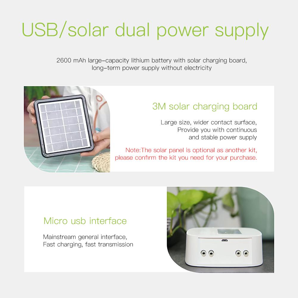 WiFi Digital Water Timer Intelligent Automatic Irrigation Controller with Solar Panel for Automatic Garden Watering System Compatible with