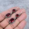 Mozambique Garnet Gemstone Handmade 925 Sterling Silver Earring 2.56" M-353