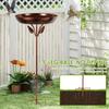 Bird Bath Feeder Bowl Metal Garden Birdbath with 5 Prong Stakes Outdoor Standing Bird Bath Bowls for Patio Outside Yard Decor