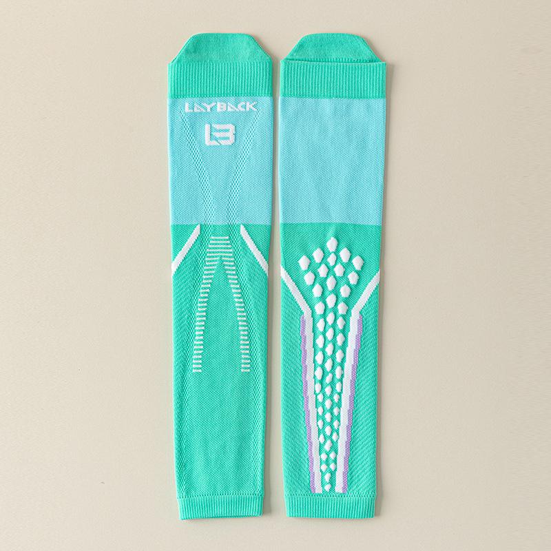 

1 Pair Knee Support Brace Compression Sleeve Long Full Legs Sleeve Badminton Tennis Running Anti-Slip Breathable Full Leg Guards
