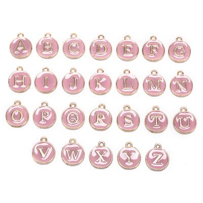26Pcs Letter Alphabet Charms Initial Letter Bracelet Jewelry Diy Craft Making