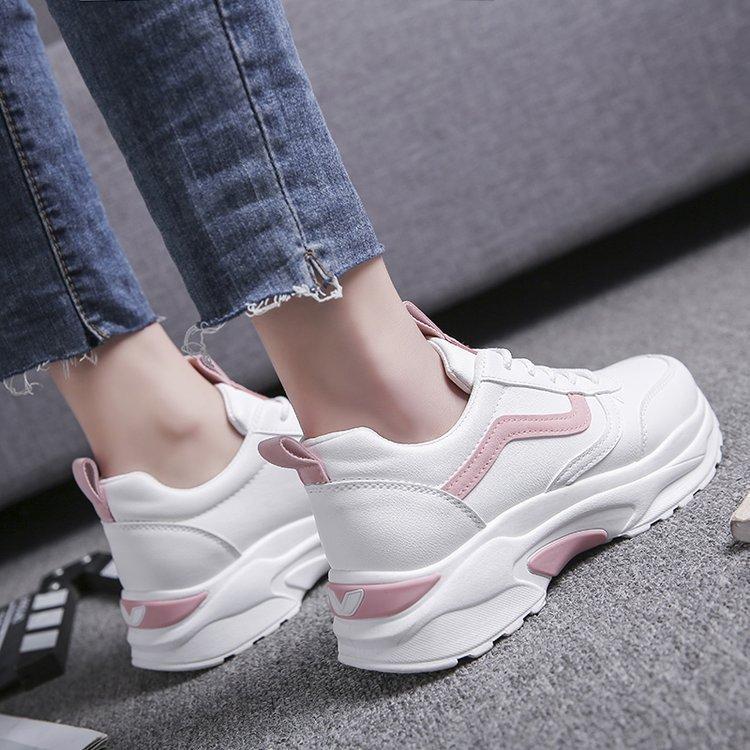 Summer sports shoes women's new spring versatile student basic platform white shoes