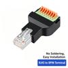Solderless RJ11 To 8Pin Terminal Block Adapter RJ11 Male Plug / Female Jack To 8P Spring Push Terminal Connector