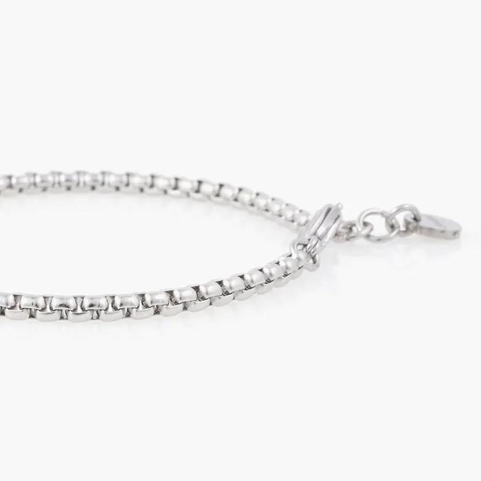 Double Face Daisy 1138 Antique Ring Point 1229 Silver Stone Bracelet Set (C2501-SE406_SV)