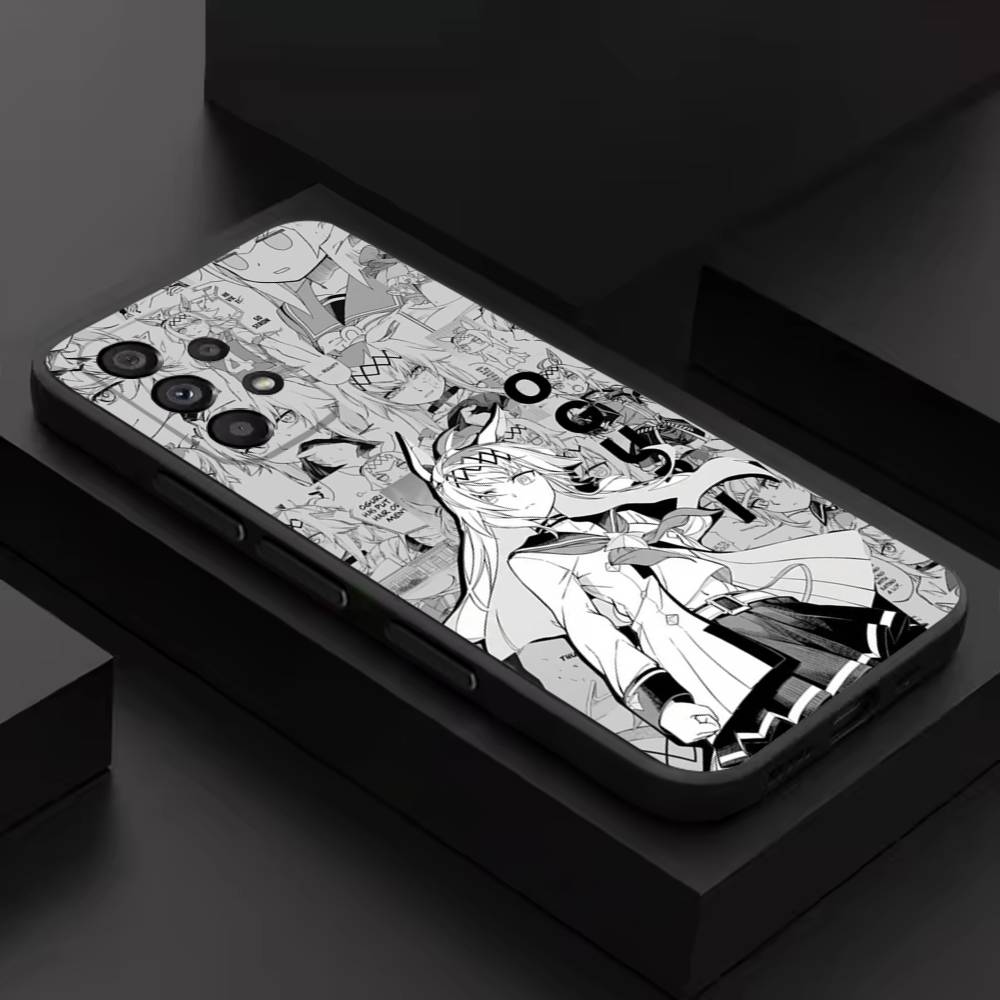 

U-Uma Derby Oguri Cap Cute Phone Case For Samsung S 9,10,21,30,22,23,24,25,26,Ultra,Plus,Lite,FE,4,5G Black Soft Precise SamsungS26ULTRA