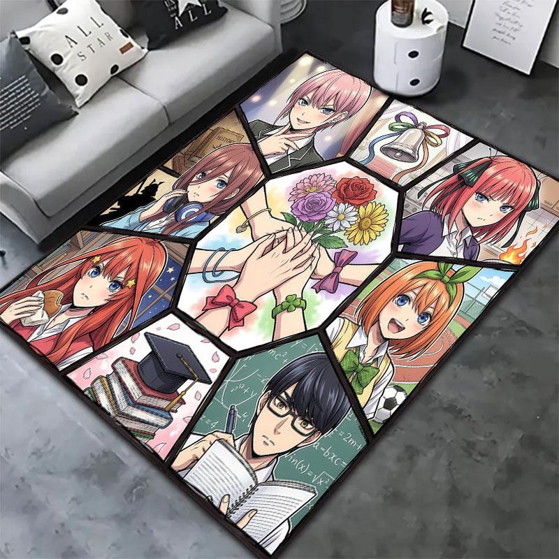 Alfombra Alfombrilla de Los Quintillizos Esenciales Para Sala de Estar Dormitorio Hogar Decoración de Sofá Niños Juego Alfombrilla Antideslizante para el Suelo