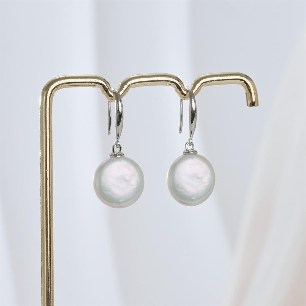 HENGSHENG 10-12mm Baroque Pearl Multiple Styles Jewelry Earrings Natural Button Shape Pearl Freshwater Pearls Jewelry For Women