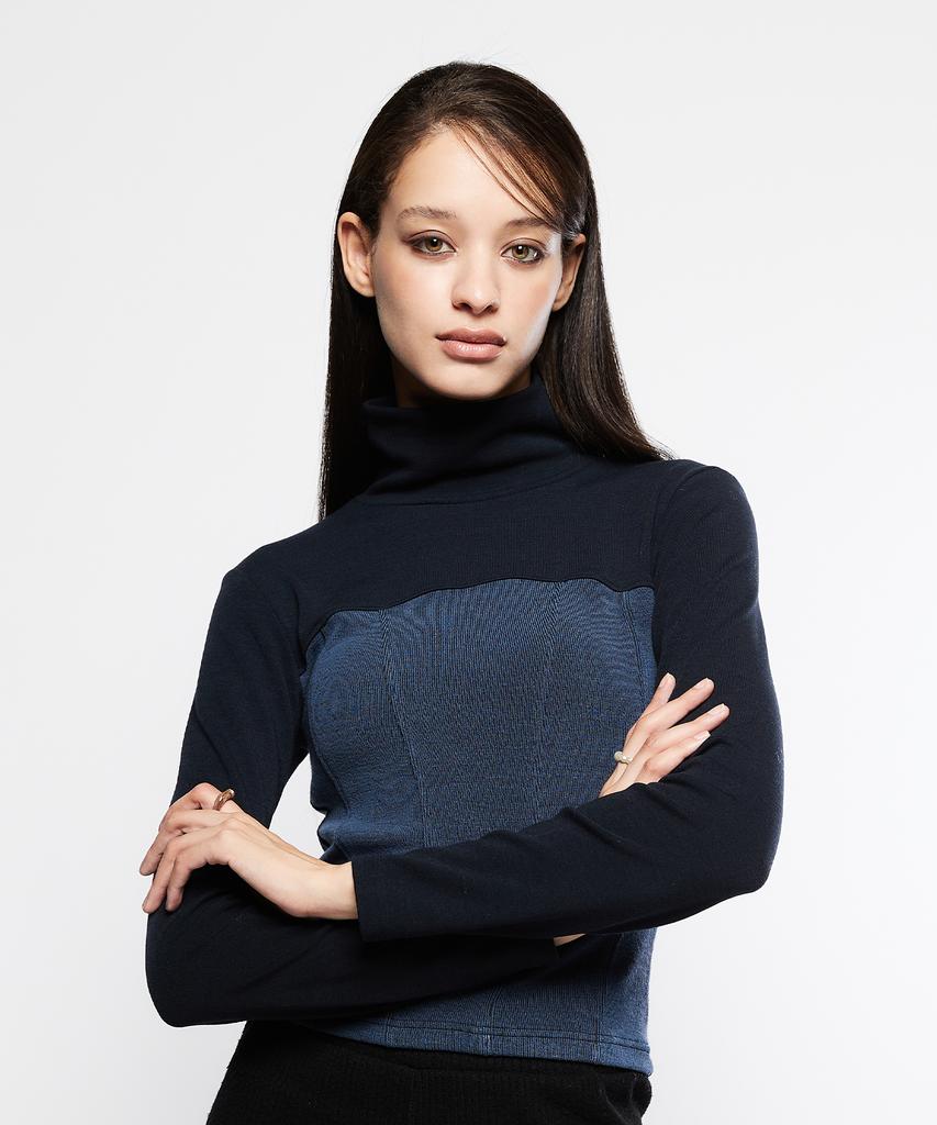 LARTIGENT L7 Corset T-Shirt(Navy)