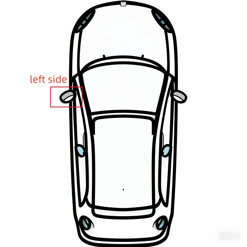 Lens For VW Passat B6 2006 2007 2008 2009 2010 Rearview Mirror Blue Glass Car Accessories 0857521 0857522