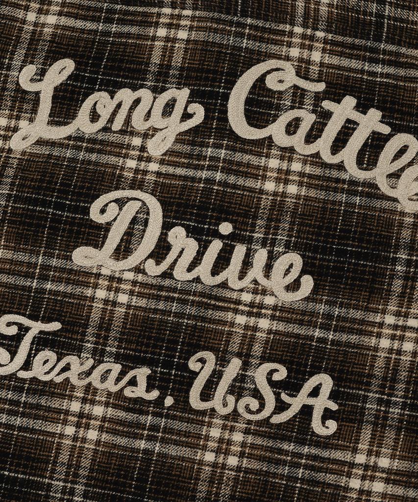 AVIREX Long Sleeve Check Shirt / 7836220011 Brown