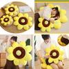 Sunflower Plush Pillow Decorative Cushion Car Backrest Office Chair Backrest Home Sofa Pillow 40cm