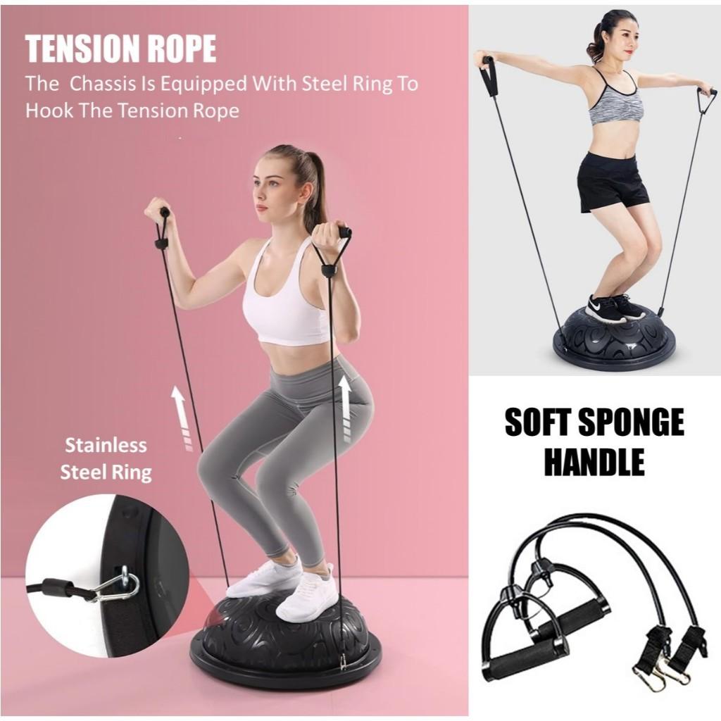 Haushalts Gleichgewichtstraining Übungsball Rutschfester Bosu Ball Fitness Verdickt Explosionsgeschützt Halber Yoga Ball Trainer