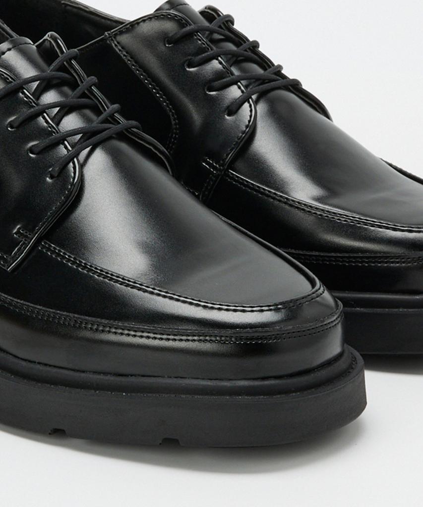 Stco U-Tip Comfort Derby Shoes_Black_Sfwxz32Tsb