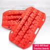 2PCS Off Road Traction Boards 58CM Short Recovery Track Traction Mat for 4WD Mud Sand Snow Ramps Tire Traction Tool Red Black