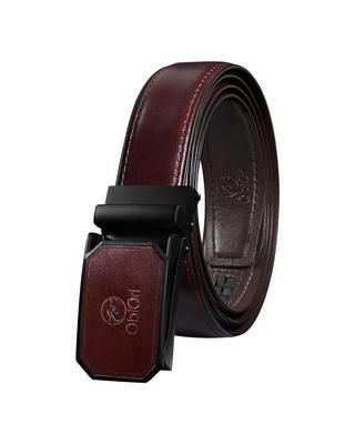 Genuine Tochigi Leather Made In Continuously No Easy To Adjustable Box Included Men's Belt, Japan, Auto-Lock, Adjustable, Holes, Casual, Business,