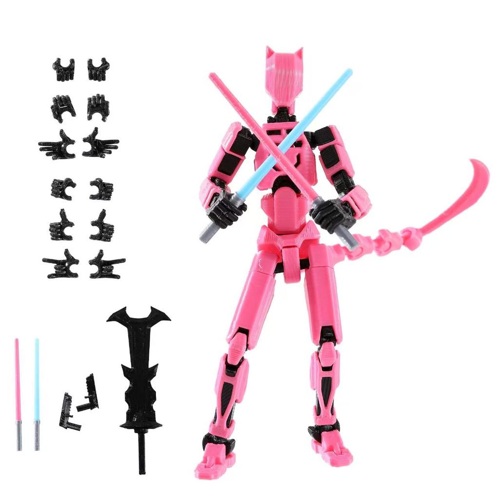 Assembly Completed T13 3D Action Figure Set Dummy Robo Titan 13 Action Figures 3D Printed Multi-Jointed Toy