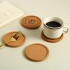 Aninako Cork Coasters, Pack of 12, Wooden Round Coasters, 100mm Diameter, 10mm Thick, High Density, Mildew Resistant, Heat Resistant, Non-Slip,