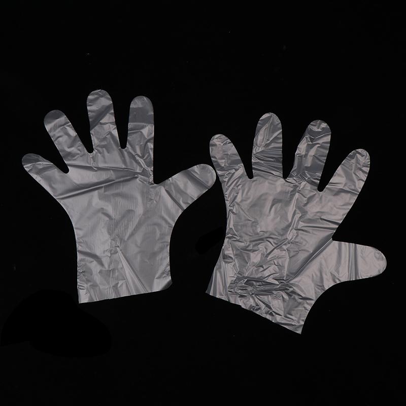 100Pcs Latex Free Gloves Tpe Disposable Gloves Transparent Non-Slip Acid Work Safety Food Grade Household Cleaning Gloves