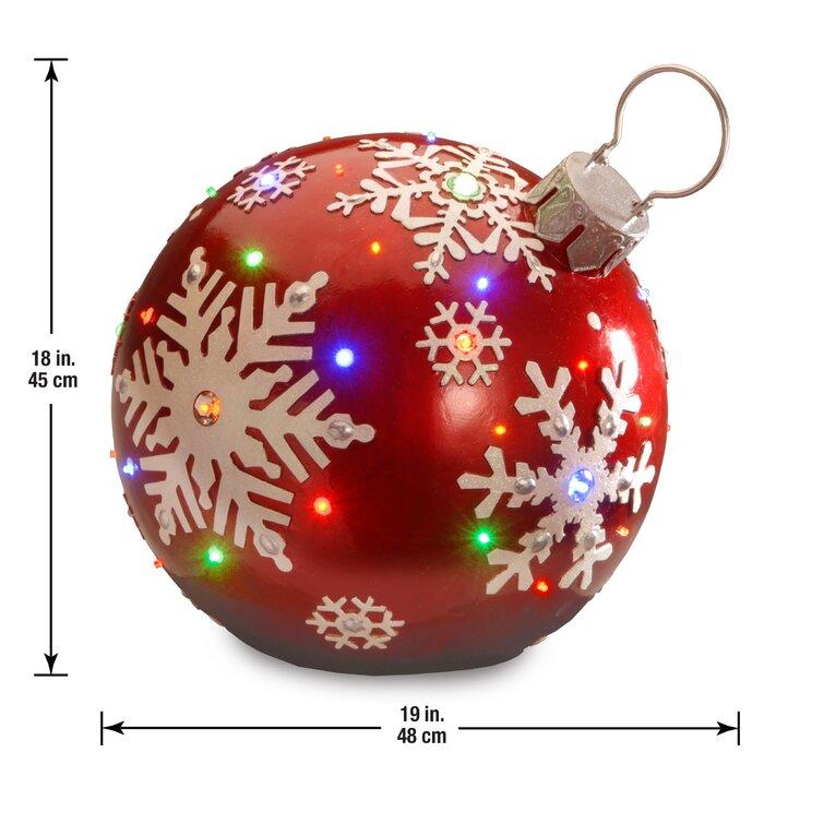 

Resin Crafts LED Lighted 45cm Christmas Ball Ornament Baubles Figurines Outdoor Garden Christmas Decorations Supplies 45cm красный