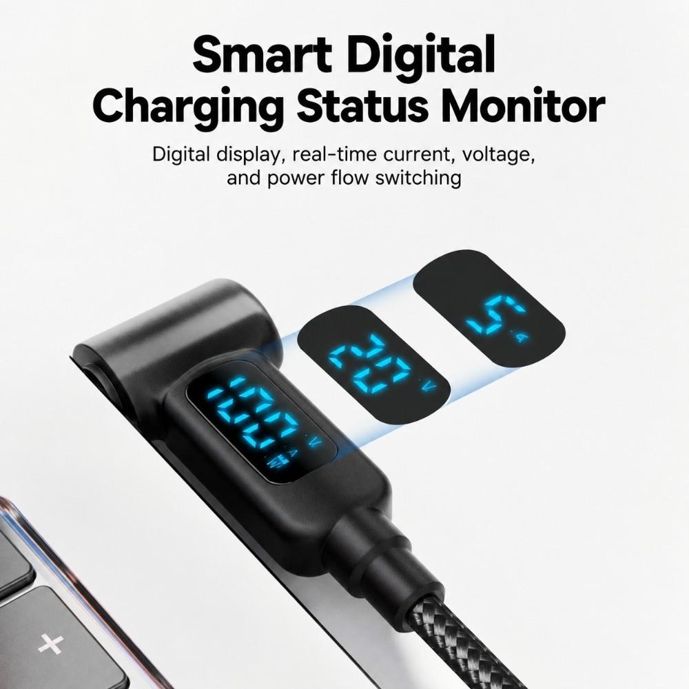 100W PD PD Trigger Charging Cord Digital Display DC Charging Lead Mobile Workstation