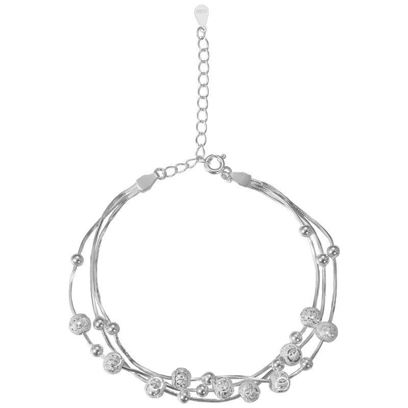 S925 Silver Three Lives Three Worlds Lucky Charm Bracelet for Women - Chinese Valentine's Day Gift