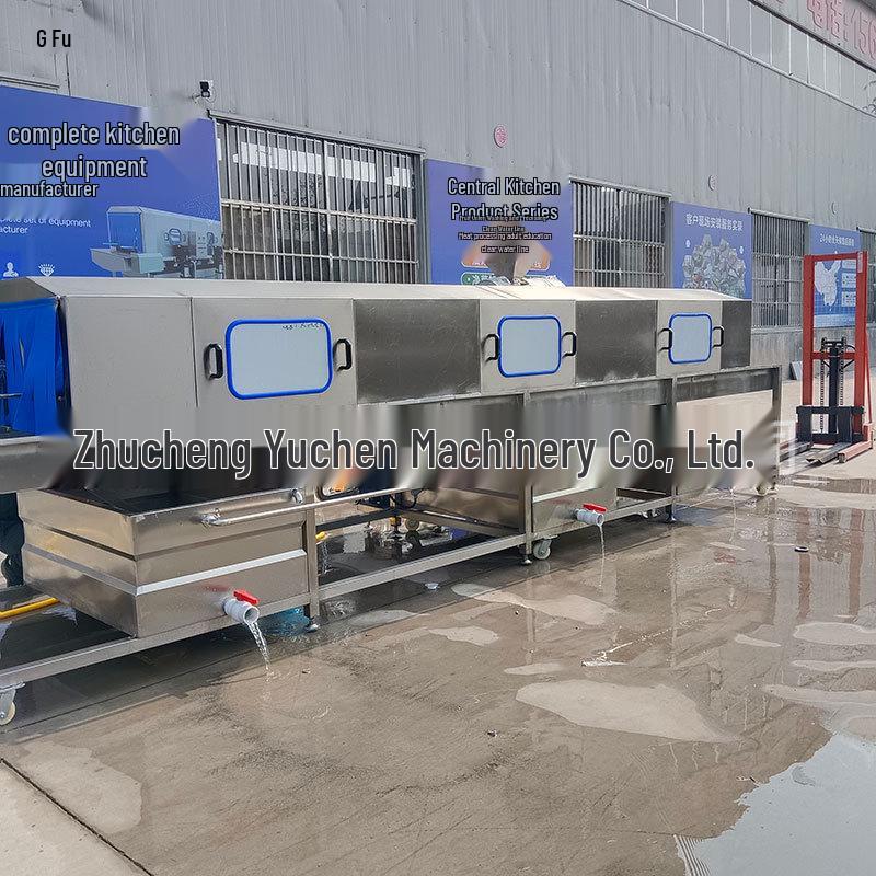 Tunnel-Type Turnover Basket Washing Machine for Eggs, Fruits, Vegetables, Food, Seafood, and Plastic Baskets