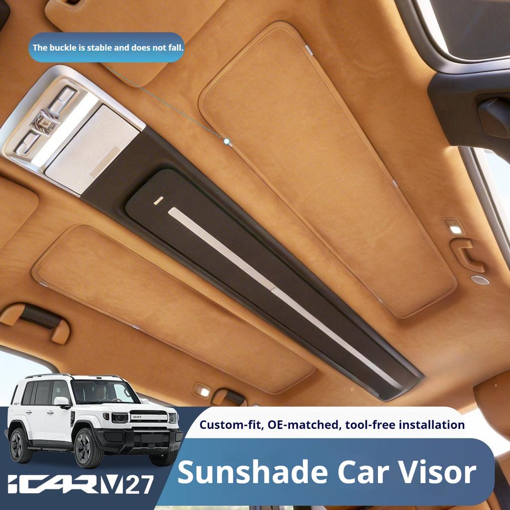 For Chery iCaur iCAR V27 Panoramic Roof Sunshade Curtain Heat‑Insulation Sun‑Shield Roof Canopy Mod Upgrade Car Accessories