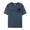 Heart Beat Tshirts For Unisex Custom Thanksgiving Day Tops T Shirt Family Clothing Shirt Round Neck Pure Cotton