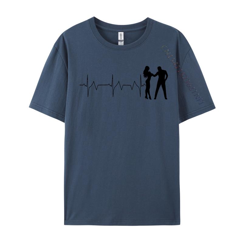 Heart Beat Tshirts For Unisex Custom Thanksgiving Day Tops T Shirt Family Clothing Shirt Round Neck Pure Cotton