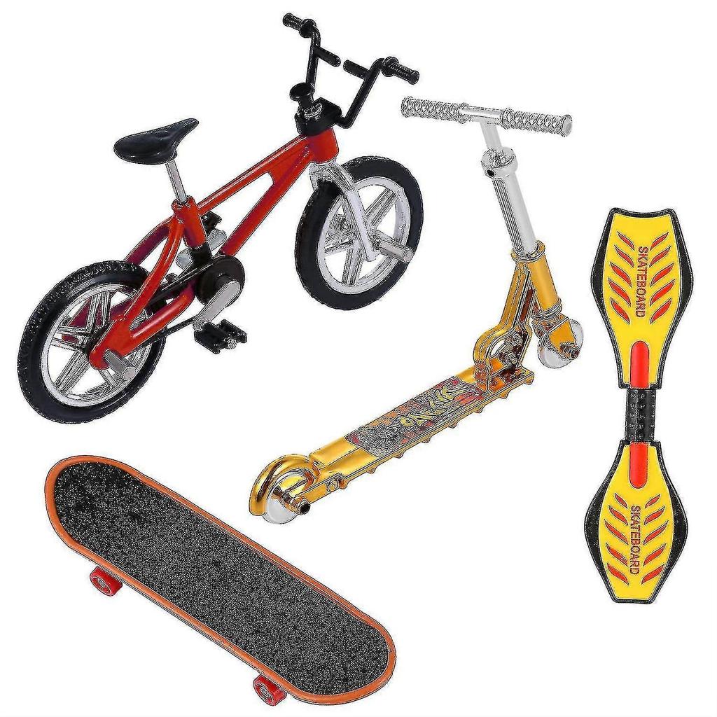 1 Set Mini Finger Toys Finger Skateboard Bike Scooter Finger Sports Gift