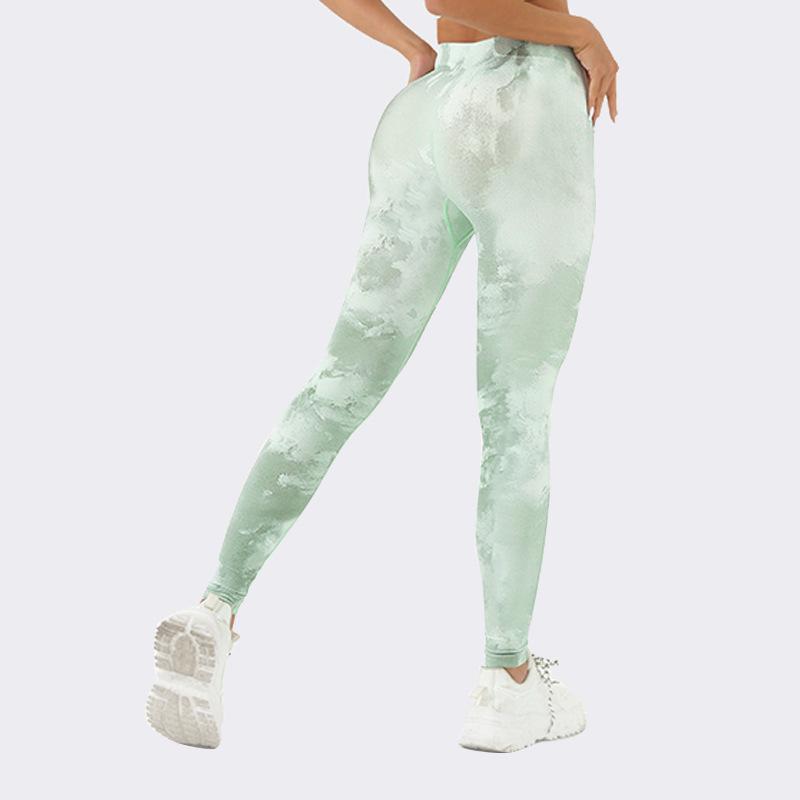 Digitaldruck Sportleggings hoher Bund Fitness Pfirsich-Hüfte Fitnesshose Sport Laufen Fitnesshose Herbst und Winter