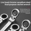 72-Tooth Ratchet Wrench - Dual-Head (Open End/Quick-Release), 180° Rotation, Professional Tool for Efficient Maintenance