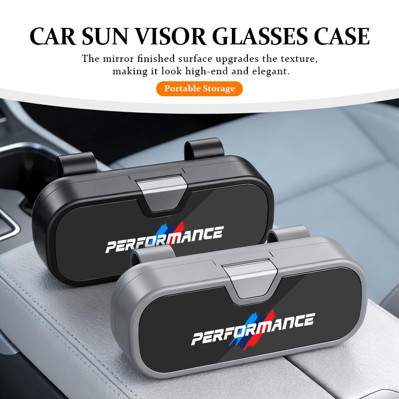 Car Sunglasses Holder Eyeglass Case Sun Visor Storage Organizer For BMW Performance E46 E90 G11 F10 F30 G08 X6 5 Series