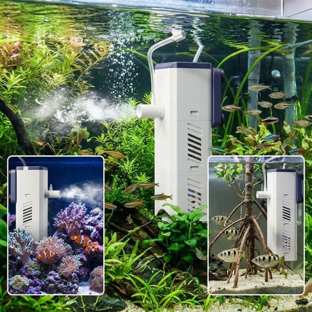 Rain Shower Outlet Small Aquarium Filter 4-in-1 Filter Aquarium Air Pump Aquarium Decoration