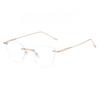 Fashion Frameless Myopia Glasses Women Versatile Anti Blue Light  Minus Diopter Glasses Retro Cat Eye Near Sight Eyewear-0.5-1.5